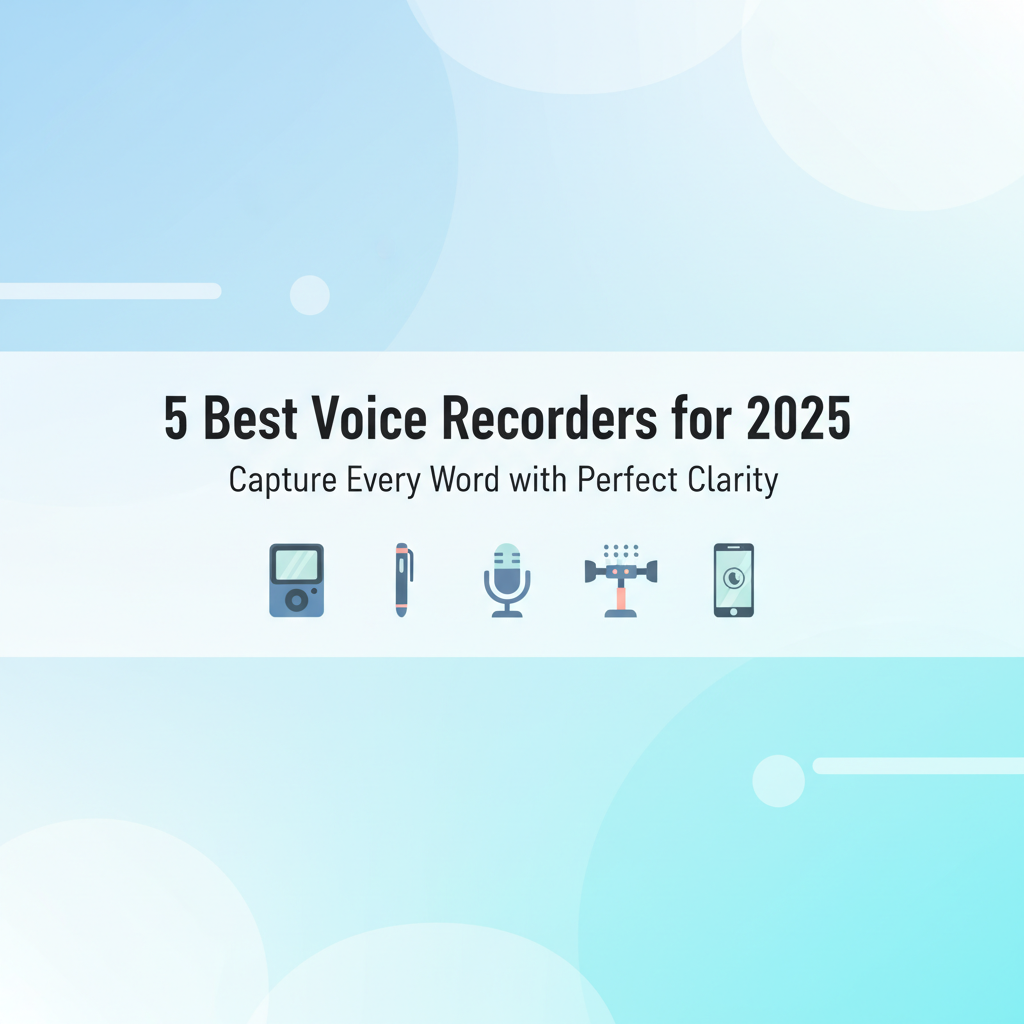 Best Voice Recorders for Lectures & Meetings in 2025: Top Picks for Crystal-Clear Audio