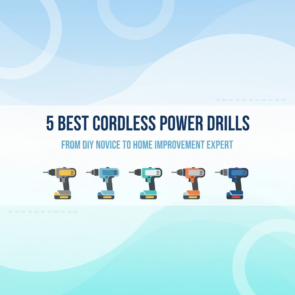 5 Best Cordless Power Drills for Homeowners (Beginner to DIY Pro)